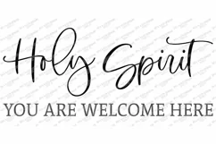 Holy Spirit You Are Welcome Here - Christian Cut File SVG AI Product Image 2