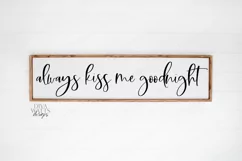 Always Kiss Me Goodnight - Bedroom - Sign SVG PNG EPS Product Image 2