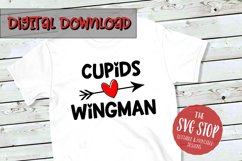 Cupid&#039;s Wingman | Kids Valentine T-Shirt SVG Product Image 1