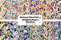Abstract Florals Seamless Digital Paper Vol. 4 ,18 PNG Product Image 1