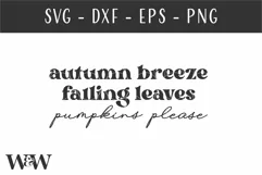 Autumn Breeze Falling Leaves Pumpkins Please SVG |Fall SVG Product Image 2