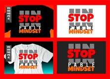 Unstoppable Mindset Typography - Bold Streetwear T-Shirt SVG Product Image 3