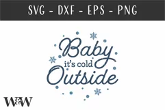 Baby It's Cold Outside SVG | Christmas Shirt SVG Product Image 2