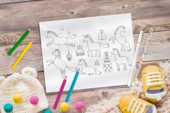 Lovely Unicorn Doodle Clipart Greeting Cards Creator Product Image 11