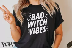 Bad Witch Vibes SVG | Retro Halloween Shirt SVG Product Image 3