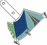 ITH Two Man Tent Vinyl Key Fob or Bag Tag - Snap Tab Product Image 2