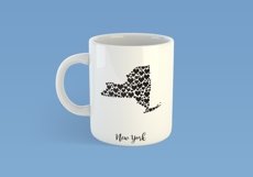 New York map with hearts Product Image 3