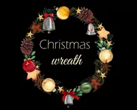 Watercolor christmas wreath clipart. Sublimation designs Product Image 2