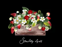 Strawberry clipart. Gardening sublimation. Summer fruit PNG Product Image 4