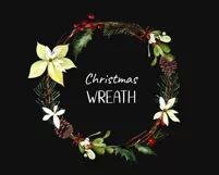 Watercolor christmas wreath clipart. Sublimation designs Product Image 3
