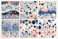 Blue Meadow Seamless Digital Paper, 18 PNG Product Image 2