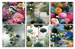 Botanical Landscape Vol.1 Seamless Digital Paper, 36 PNG Product Image 6