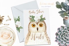 Autumn animals. Watercolor clipart. Product Image 14