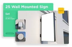 Wall Mount Rectangular Signage SET V-03 Product Image 1