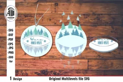 Christmas tags SVG|Warm winter wishes giftg card SVG Product Image 3