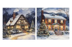 Christmas Cottage Vol.2 Digital Paper Pack, 20 PNG and JPEG Product Image 5