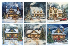 Christmas Cottage Vol.2 Digital Paper Pack, 20 PNG and JPEG Product Image 10