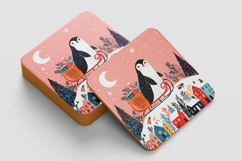 Christmas Penguin Digital Paper Pack, 20 PNG and JPEG Product Image 6