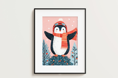 Christmas Penguin Vol.2 Digital Paper Pack, 20 PNG and JPEG Product Image 6