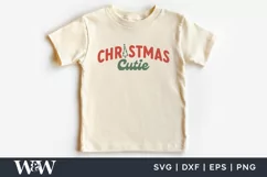 Christmas Cutie SVG |Retro Kids Christmas SVG Product Image 1