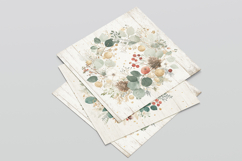 Christmas Wreath Digital Paper Pack vol.2, 20 PNG and JPEG Product Image 7