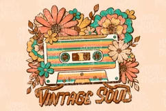 Vintage Soul Floral Cassette Tape Retro Sublimation Design Product Image 2