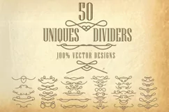 50 Handmade Text Dividers, AI, EPS, PNG, SVG Product Image 1