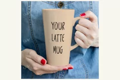 Latte Coffee Mug Photo Mock-up. PSD & JPEG Product Image 2