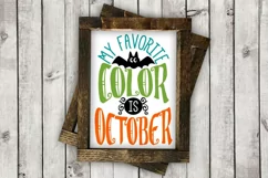 My Favorite Color is October cut File - SVG DXF EPS AI PNG Product Image 3