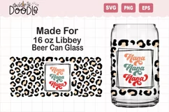 Nana Animal Print for Libbey Beer Can Glass Seamless SVG Product Image 1