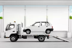 Car On A Tow Truck Near The Car Service Ad Billboards Mockup Product Image 4
