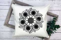 Floral Mandala SVG | Sunflower SVG Mandala Design Product Image 5