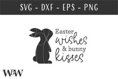 Easter Wishes &amp; Bunny Kisses SVG | Easter Doormat Cut File Product Image 3