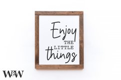 Enjoy The Little Things SVG | Quote Cut File Product Image 2