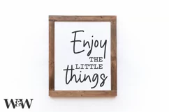 Enjoy The Little Things SVG | Quote Cut File Product Image 2