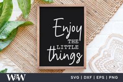 Enjoy The Little Things SVG | Quote Cut File Product Image 1