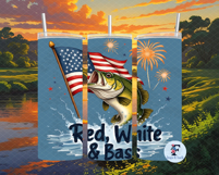 American Bass Skinny Tumbler Wrap, Sublimation Design Product Image 2