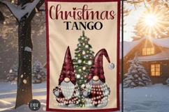 Christmas Tango Garden Flag, Sublimation Design Product Image 1