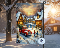 Christmas Village Garden Flag, Sublimation Design Product Image 2