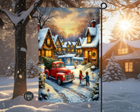 Christmas Village Garden Flag, Sublimation Design Product Image 2