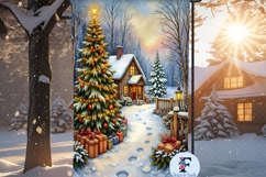 Country Christmas Garden Flag, Sublimation Design Product Image 1