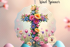 Flowers Cross Wind Spinner Product Image 1