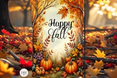 Happy Fall Garden Flag, Sublimation Design Product Image 1
