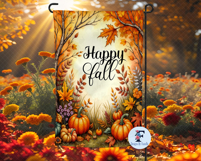 Happy Fall Garden Flag, Sublimation Design Product Image 4