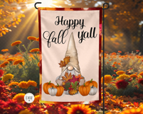 Happy Fall Y'all Garden Flag, Sublimation Design, PNG Product Image 2