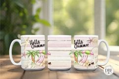 Hello Summer Mug Wrap, Sublimation Design, PNG Product Image 2
