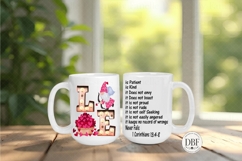 Love is Patient Love is Kind Coffee Mug, Sublimation Product Image 1