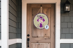 Love One Another Door Hanger, Bible Verse PNG, Sublimation Product Image 3