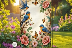 Summer Birds Garden Flag, Sublimation Design Product Image 1