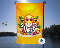 Summer Vibes Garden Flag, Sublimation Design, PNG Product Image 2